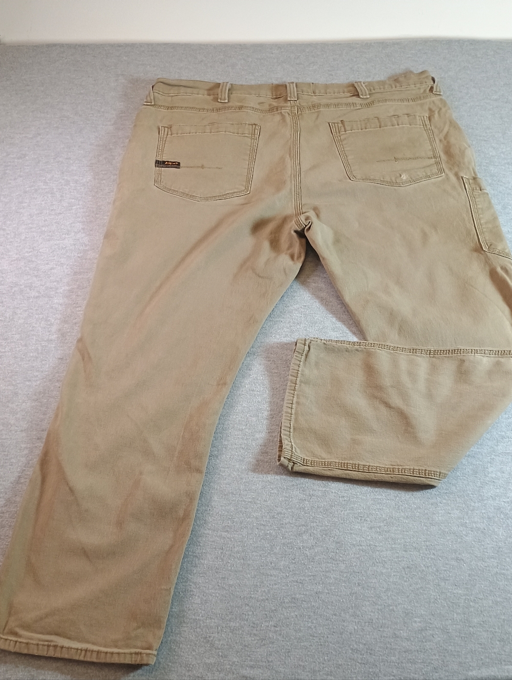 Ariat Mens Size 40 Khaki Carpenter Pants with Utility Pocket - Picture 2 of 10